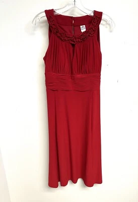 Vestido para mujer sangría talla 6 fiesta rojo calce acampanado fiesta ocasión especial Foto 1 de 4