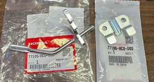 *1EA OEM HONDA SEAT LEVER & LOCK BRKT TRX250R 300EX 77106-HC0-000 77105-HC0-000 - Bild 1 von 2