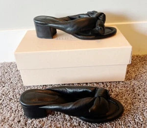 Alexandre Birman Clarita Women's Bow Sandal Chunk Heel Soft Black EUR 38 US 8 - Picture 1 of 10