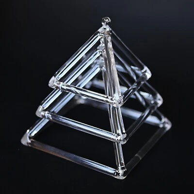 CVNC 4+ 5 +6 inch Clear Pyramid Instrument Quartz Crystal Singing for Sound Healing