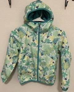 Columbia hooded Jacket Small Blue Green Windbreaker Coat Lightweight lined - Picture 1 of 5