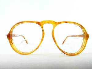 Gafas vintage gafas para hombre grandes forma de gota marrón caramelo gafas de piloto talla L - Imagen 1 de 5