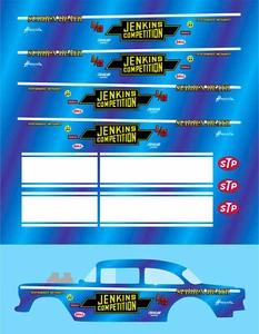 Universal Water Slide Decals For Hot Wheels '55 Gasser JENKINS COMPETITION 130 - Picture 1 of 4