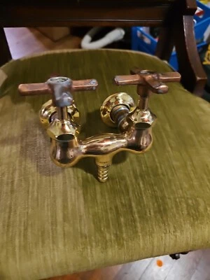 Válvula de cierre de grifo de fregadero antiguo | Oberndorf de colección victoriano deco baño latón Foto 1 de 4