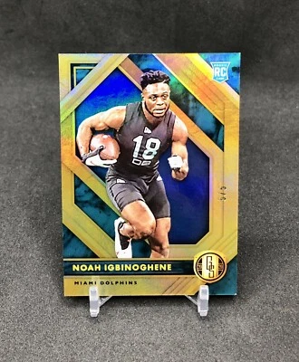 2020 Gold Standard Noah Igbinoghene /5 SAPPHIRE FOIL Thick Stock Rookie Card 157 - Image 1 of 4