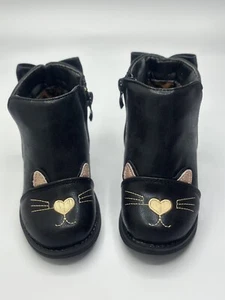 New Boots toddler Shoes Girls Size 6 Black Side Zip Boots look at the photo - Picture 1 of 9