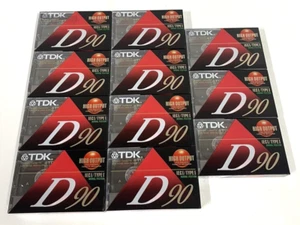 Lote de 11 cintas de casete de audio TDK D 90 minutos IECI/Tipo I alta salida SELLADAS - Imagen 1 de 2