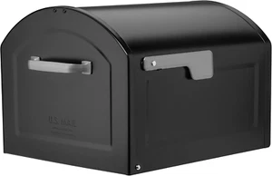 950020B-10 Centennial Postmount Mailbox, XL, Black - Picture 1 of 9