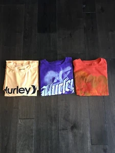 Hurley T Shirts Mens size M Orange Purple Surfing Skateboarding ($60) Bundle Lot - Picture 1 of 10