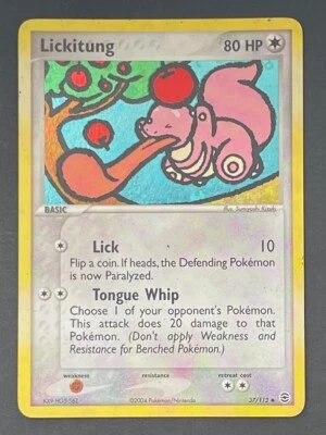 Pokémon Card Lickitung 37/112 Reverse Holo Fire Red & Leaf Green Lightly Played - Image 1 of 3