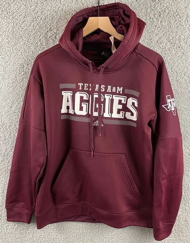 Adidas Texas A&M Aggies Mens L Climawarm Pullover Hoodie Sweatshirt Cover