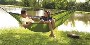 (2) Texsport Rambler Double Travel Hammock Green / Gray #14277 NEW NEVER OPENED - Picture 1 of 3
