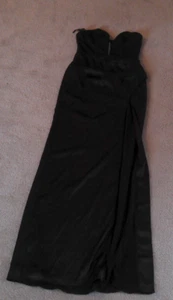 NBD NWT FLOOR LENGTH FITTED STRAPLESS BLACK DRESS SIZE SMALL - Picture 1 of 5