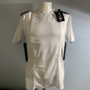Cramer Mens Large Lightning 5-Pad Short Sleeve Football Shirt White Sz 42"-45" - Picture 1 of 4
