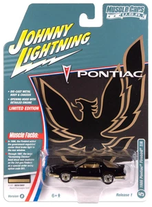 1986 Pontiac Trans Am Gloss Black w/Gold Johnny Lightning Muscle 1:64 Die-cast - Picture 1 of 3