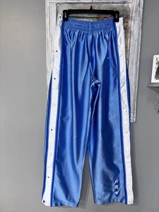 Vintage Y2K NIKE Snap Track Tear Away Pants Breakaway North Carolina Blue LARGE - Picture 1 of 5