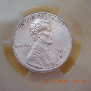 2017-S Lincoln Shield Cent PCGS SP70RD Enhanced Unc. Set1st Day Denver ANA - Picture 1 of 6