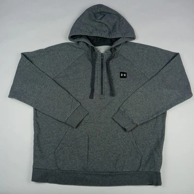 UNDER ARMOUR 1/4 Cremallera Pullover Sudadera con Capucha Suéter Adulto Talla Grande Gris Foto 1 de 4