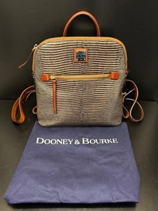 DOONEY & BOURKE BROWN/CHESTNUT EMBOSSED LIZARD BACKPACK - Picture 1 of 12