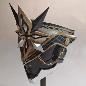 Genshin Impact Fatui The Captain Capitano Helmet Cosplay Full Face Mask Props - Picture 1 of 12