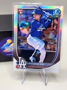 2025 Bowman Chrome⚾ Hyeseong Kim #2 RC😎 Red Rookie Logo Los Angeles Dodgers - Picture 1 of 2