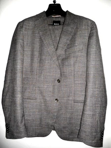 HUGO BOSS Recent BOSS BirdsEye supr fin fabric suit Sz UK 46R"EU56R"w40-RRP£645 - Picture 1 of 14