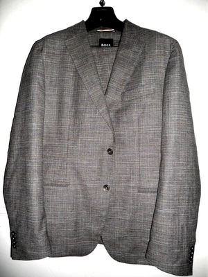 HUGO BOSS Recent BOSS BirdsEye supr fin fabric suit Sz UK 46R"EU56R"w40-RRP£645 - Image 1 of 4