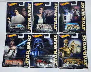 2015 Hot Wheels Pop Culture Star Wars 6 Car Set w/Volkswagen Drag Truck - Picture 1 of 10