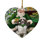 Irish Santa With Gifts Dogs Cats Heart Christmas Tree Ornament D?Cor