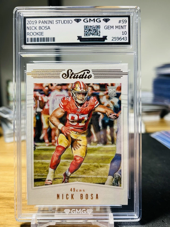 2019 Panini Studio Nick Bosa Rookie GMG Graded 10 Gem Mint 💎 RC 49ers - Image 1 of 1