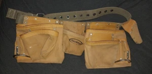 Vintage NICHOLAS genarbtes Rindsleder Werkzeuggürtel Utility USA - Bild 1 von 4