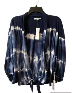 Young Fabulous Broke Women’s Size S Tie Dye Open Front Lightweight Cardigan Tie - Picture 1 of 8