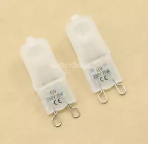 2pcs 25W G9 Frosted Warm White Halogen Dimmable Bi-Pin Light Globe 220-240V 2khr - Picture 1 of 4