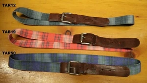 Cintura unisex vintage a Tartan in 35 mm - 100% Made in Italy - Imagen 1 de 6