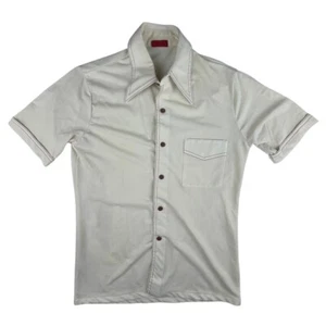 Vintage 1970s shirt Sears King's Road dagger collar full button men's medium - Picture 1 of 5
