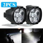 2Pcs Universal Car SUV Motorcycle LED Waterproof Lights Fog Light Headlight Lamp