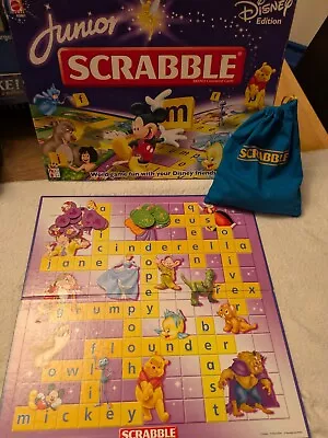 JUNIOR SCRABBLE DISNEY EDITION - MATTEL 2006 FAMILY GAME - Image 1 of 4