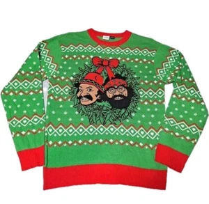NEW CHEECH & CHONG FUNNY UGLY CHRISTMAS SWEATER ADULTS UNISEX SZ S - XL - Picture 1 of 1
