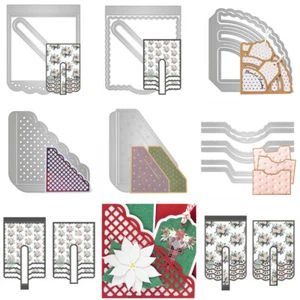 Álbum de bolsillo troqueles de corte de metal plantillas para hacer tarjetas diario álbumes de recortes manualidades - Imagen 1 de 13