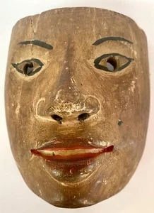Rare Antique Ancient BC Egyptian Wood Mummy Mask Museum Quality - Picture 1 of 6