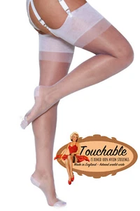 TOUCHABLE / Eleganti RHT Stockings Nylons WHITE nylonz - Picture 1 of 3