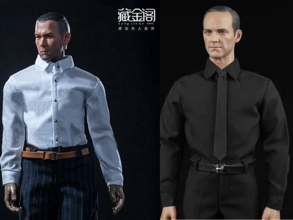 1/6 男士兵 TBL 长袖高套装衬衫适合 12 英寸可动人偶 — 第 1/4 张图片