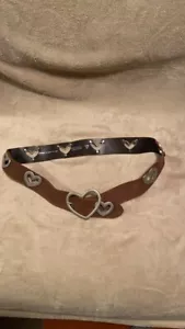 Fornarina cintura pelle cuore cuori leather tg M belt - Picture 1 of 5