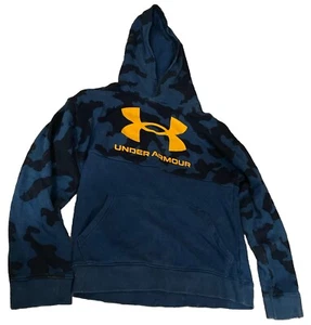 Under Armour Fleece Blues Camo Big Yellow Logo Hoodie Size: Youth Large eBay 40 - Picture 1 of 7
