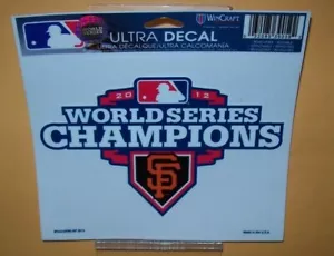 SAN FRANCISCO GIANTS WORLD SERIES CHAMPIONS 2012 5X6 WINCRAFT ULTRA DECAL  - Picture 1 of 1