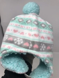 Jumping Beans Girl Winter Hat Toddler Size 6-18 Mo. Fleece - Picture 1 of 1