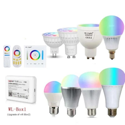 Milight RGB CCT Led Bulb E27 GU10 E14 Lamp Dimmable wifi controller Amazon Alexa - Image 1 of 4