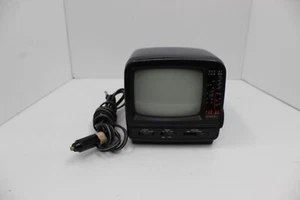 Vintage Alaron 5" tragbarer Schwarzweiß TV mit AM/FM Radio - Bild 1 von 12