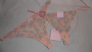 6ixty 8ight 68 Twin Thong Set Gypsy Chic Peach And Baby Blue BNWT LRG. - Picture 1 of 10