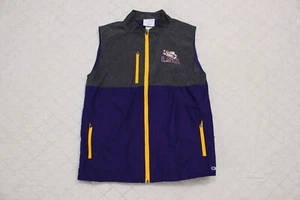 Champion LSU Mens size M gray and purple full zip nylon vest - Picture 1 of 13